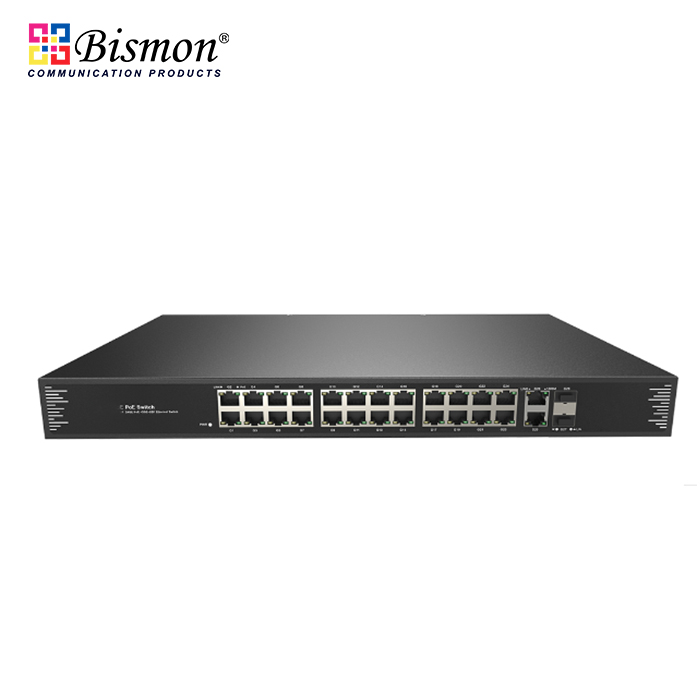 24Port-PoE-Gigabit-2RJ45-2SFP-Fiber-un-managed-Switch